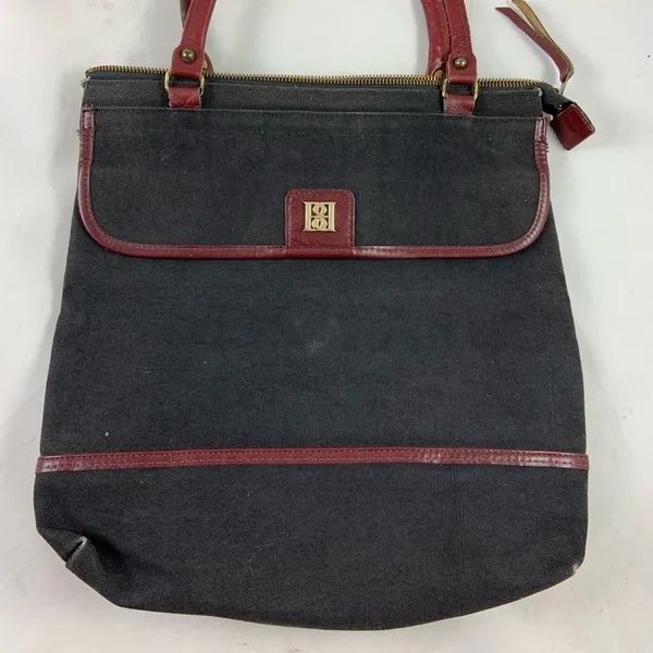 Vintage B.B. couture Blk & Brwn hand handle bag - Image 3