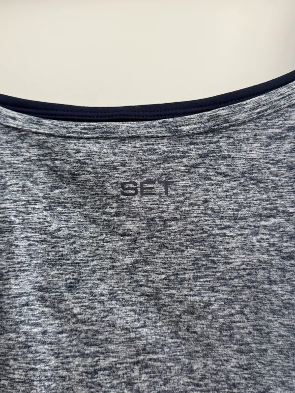 SET Active Heathered Gray-Purple Seamless Tank Bralette - Image 2