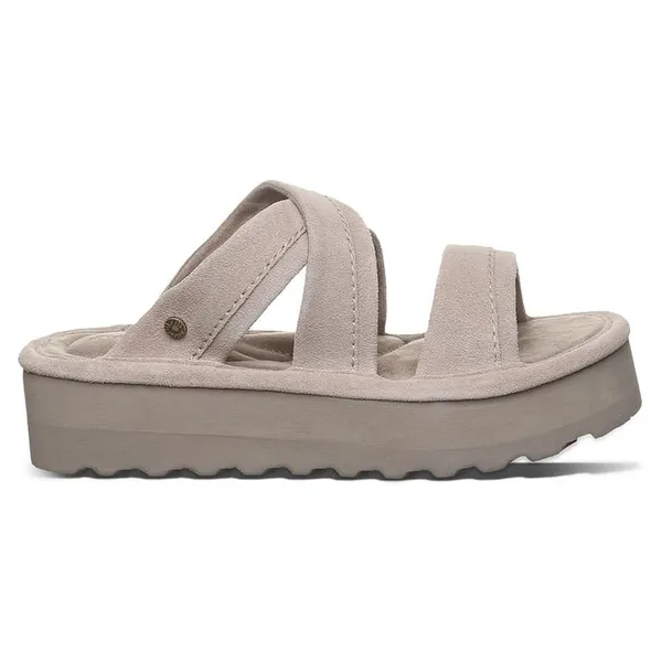 Bearpaw Altitude Platform Slide Sandals Taupe Suede Women’s Size 10 - Image 7
