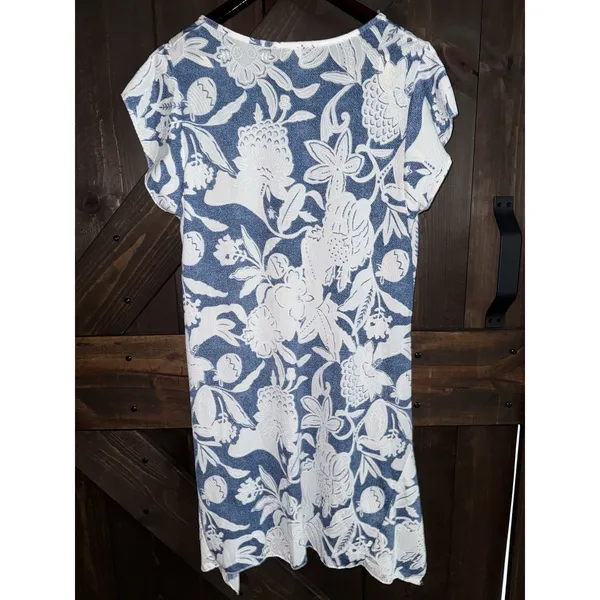 Shoreline blue and white sleeveless dress Women's Sz Small S‎ - Image 6