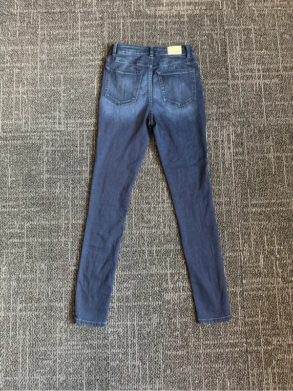 BKE Billie Skinny Jeans Womens 27x31.5 Blue Denim High Rise Slim Fit Distressed - Image 4