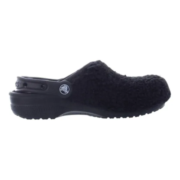 Crocs Clog Shoes Unisex Black Classic Fuzz Mania Cozy Warm Size M5/W7‎ - Image 3