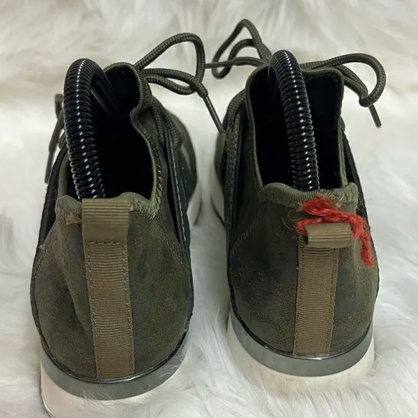 TopModa Green Leopard Print Sneakers‎ Size 7.5 Bin 22 - Image 5