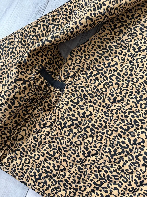 NWT-POL Floral Courdory Quilted Cheetah Oversized Vest Size small / medium - Image 5