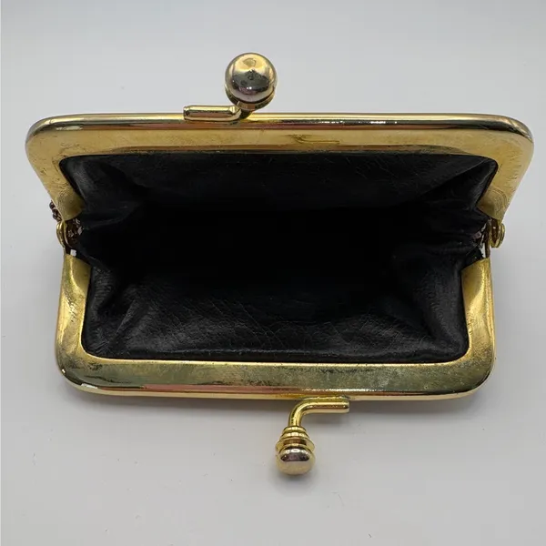 Vintage Beaded Kiss Lock Coin Purse‎ Iridescent Paisley Seed Bead Clutch Bag - Image 5