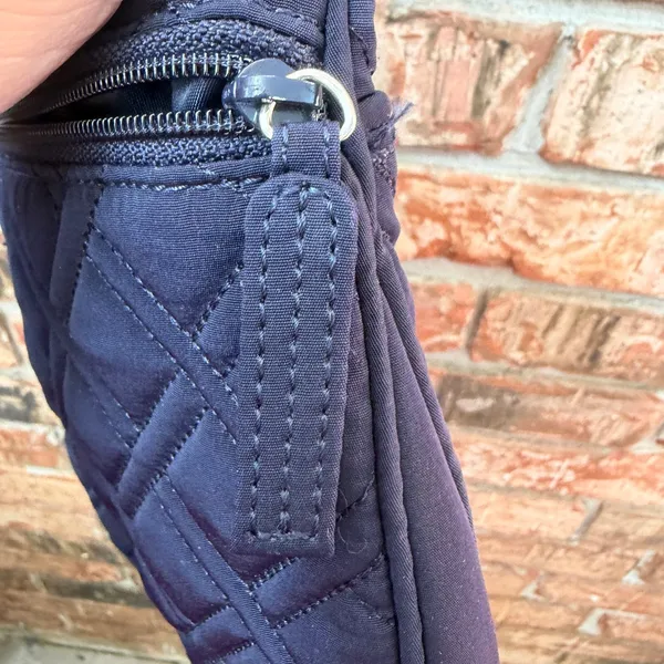 Vera Bradley Navy Quilted Crossbody Purse Bag Long Strap - Image 4