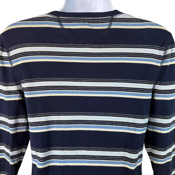 Vintage LRL Lauren Jeans Co Ralph Lauren Striped Lace Up 3/4 Sleeve Top Women S‎ - Image 5