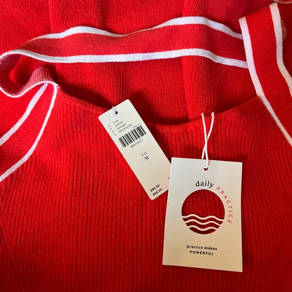 Anthropologie NEW WITH TAGS Daily Practice by Full Speed Halter Mini Red Dress - Image 5