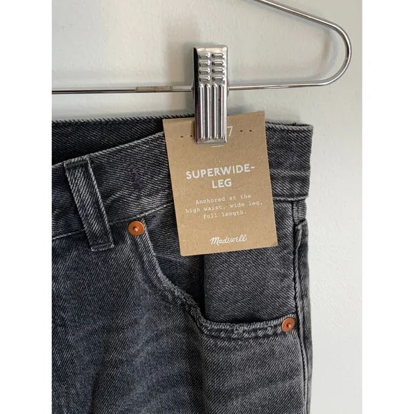 Madewell‎ Super Wide leg Grey Jeans NWT size 27 - Image 2