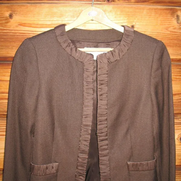 NWOT Zara Brown Wool Blend Jacket - Image 3