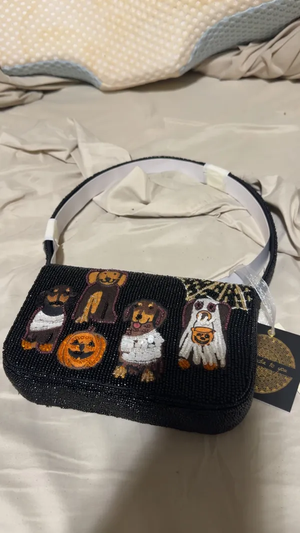 Beaded handmade Halloween purse - Image 3