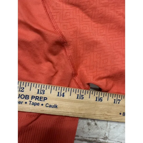 Athleta Hoodie Size M Pullover Long Sleeve‎ Orange Running Stretch Tracker - Image 3
