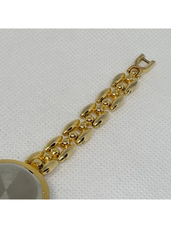 vintage Morita gold tone 18k electro plated women watch 26mm size 6.5” running - Image 6