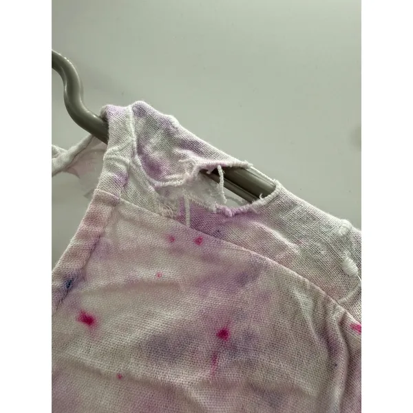 Free People Midi Dress Womens Small Purple Tie Dye Crochet Lace Open Back‎ Boho - Image 7