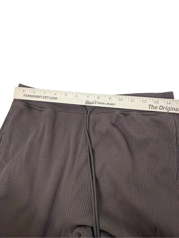 Everyday Casual Lounge Theory Waffle Easy Drawstring Pants - Dark Brown - Image 4