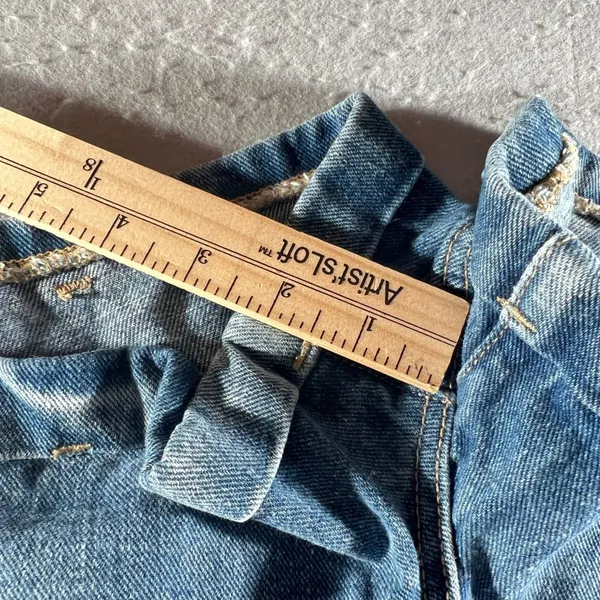 1023 |‎ PacSun High Waisted Cuffed Denim Jean Shorts Blue Womens 26 - Image 6