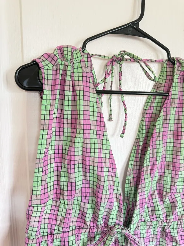 Free People NEW Linus Plaid Crop Top - Image 3