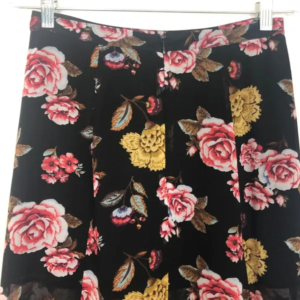 Dark Floral Sheer Maxi Skirt Samll Double Slit Romantic Dark Fairy Whimsigoth - Image 8