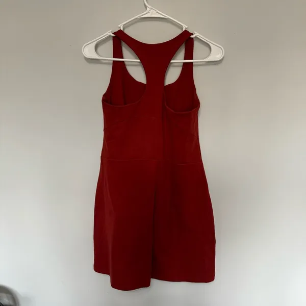 Girlfriend Collective Orange Sleeveless Exercise Dress - Image 4
