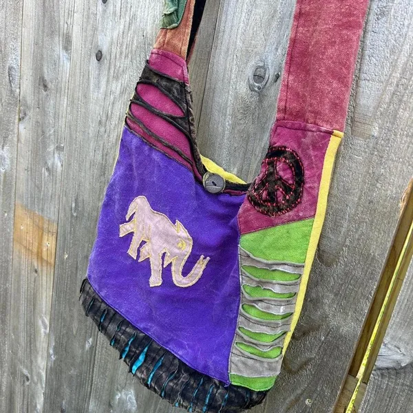 Patchwork boho y2k hippy bag‎ - Image 2