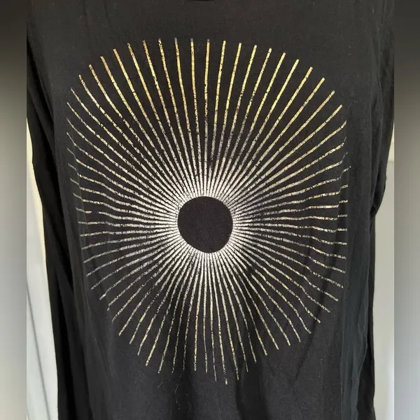 Project Social T Women's Golden Sun Graphic Tee Shirt Size‎ Small Black - Image 2