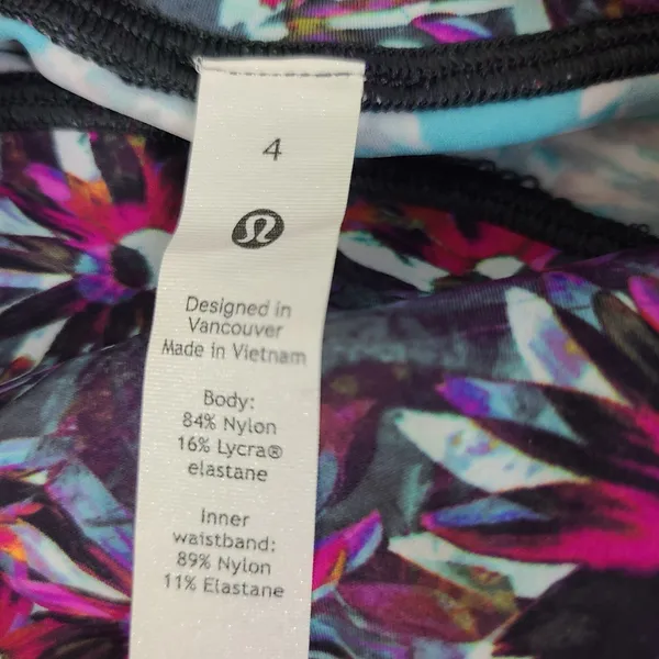 Lululemon Align Floral Print Leggings Size XS Yoga Activewear - Image 3
