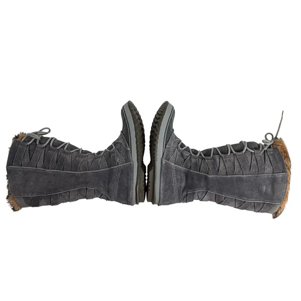 Sorel Tall Waterproof Winter Snow Boots Gray Faux Fur Womens 8‎ - Image 5