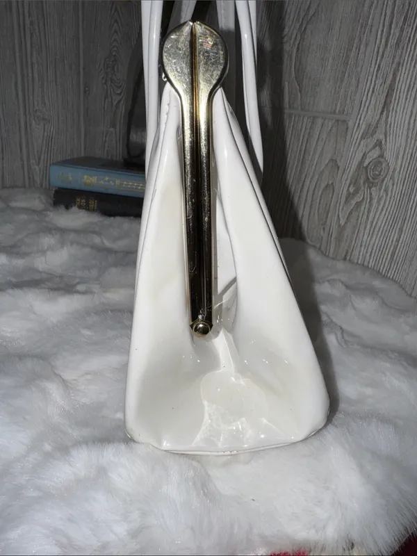 Vintage Structured White Patent Top - Image 4