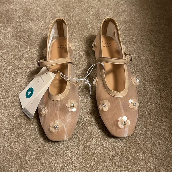 ‼️A New Day Everly Floral Mesh Mary Jane Ballet Flats‼️ - Image 3