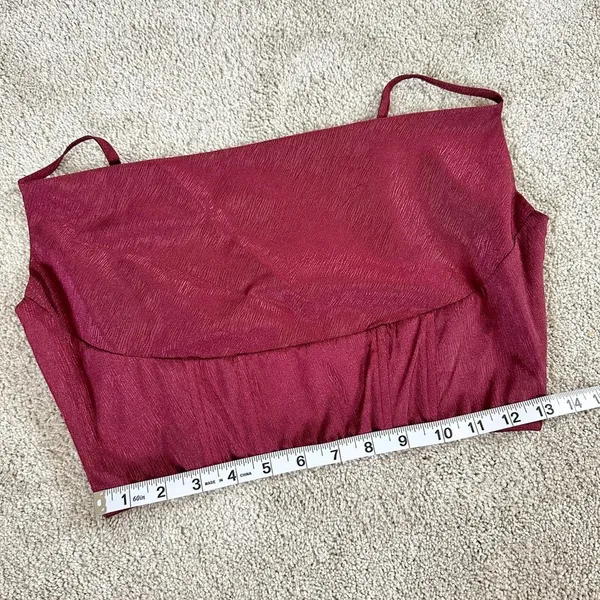 Lulu’s Satin Cowl Burgundy Tank Top Size S - Image 9