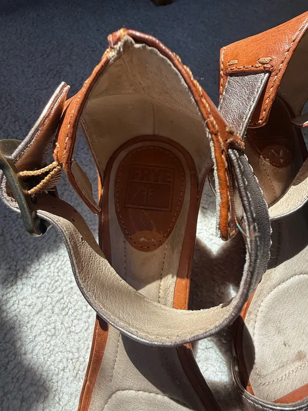 Frye leather wedges - Image 4