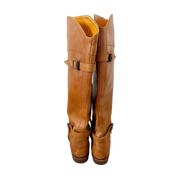 Frye Phillip Flat Riding Boot Brown Leather US 8 - Image 5