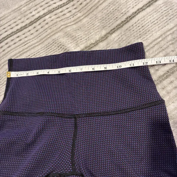 Lululemon Wunder Under High Rise Legging Purple Black Small Check Size 6 EUC - Image 3