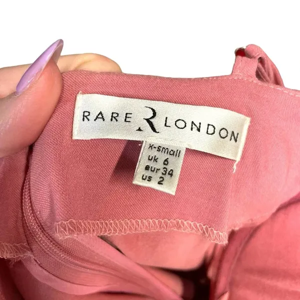 ASOS‎ Rare London Pink Midi Cup Dress Size US 2 - Image 9