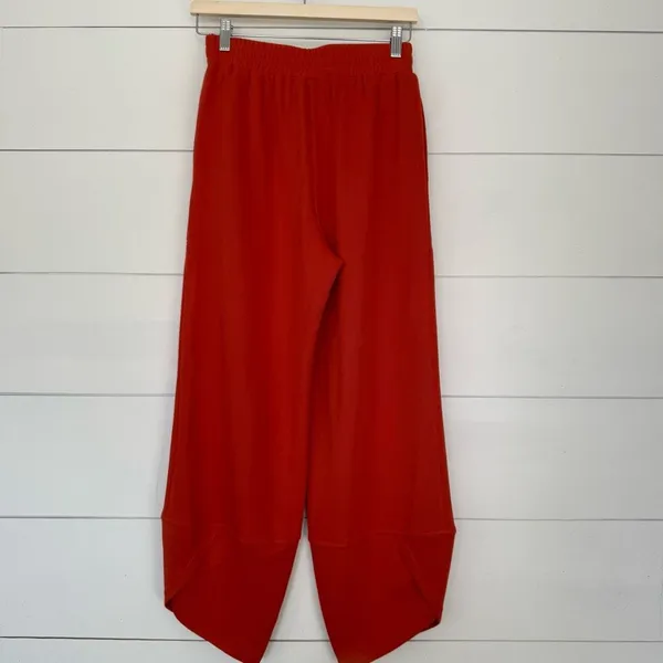Women’s Small Coral Wide Leg Boho Pants - Image 3