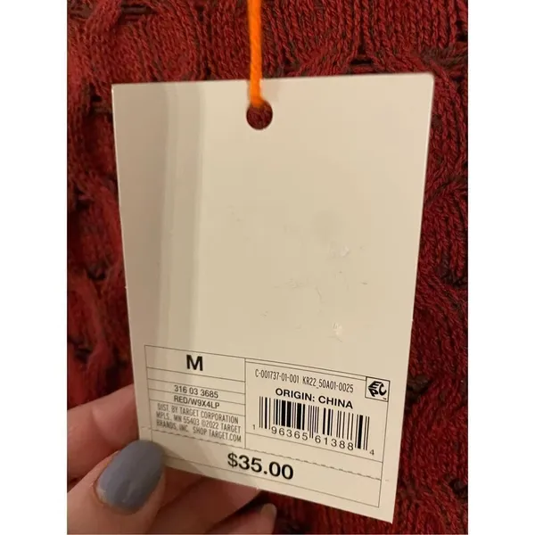 Knox rose nwt pointelle mock neck burgundy sweater m - Image 8