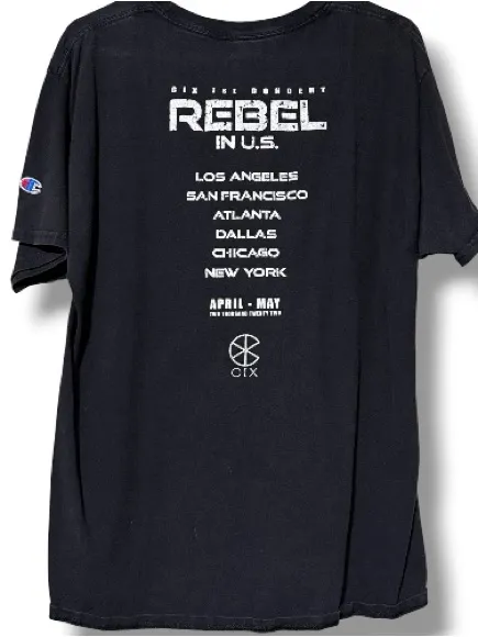 Champion CIX size large k-pop tour merch 1st concert Rebel in US short sleeve t-shirt - Image 3