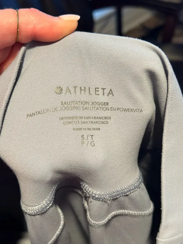 Athleta Light Blue Salutation Joggers - Image 7