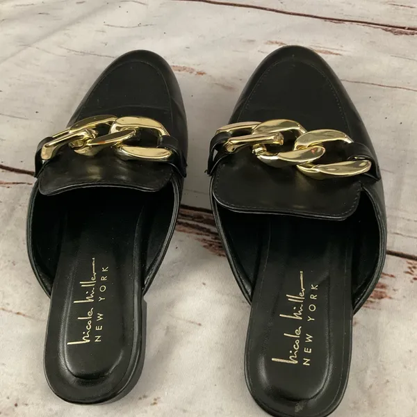 Nicole‎ Miller Faux Leather Applie Mules - Image 4