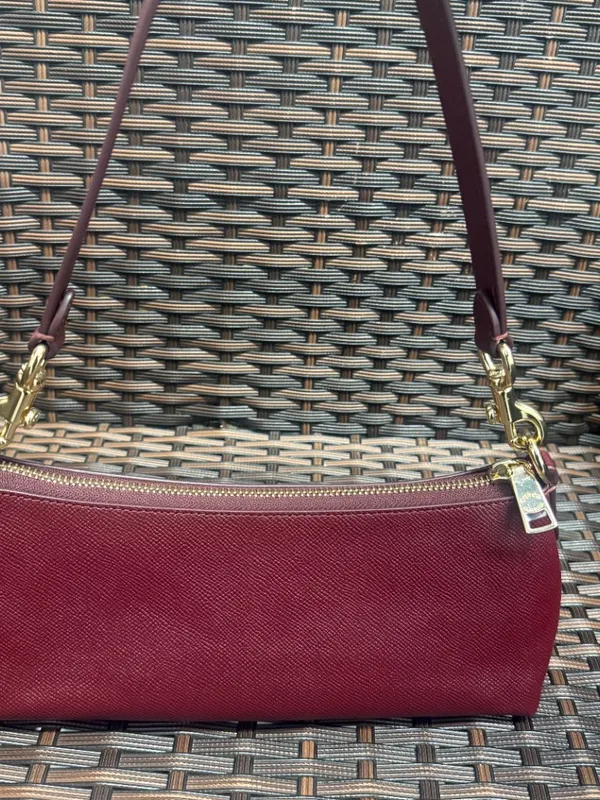 COACH nwt coach Charlotte Shoulder bag dark wine CCO18 WITH CHERRY CHAINS - Image 6