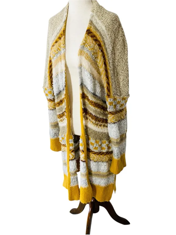 GIMMICKS by BKE Patchwork Longline Cardigan - Image 4