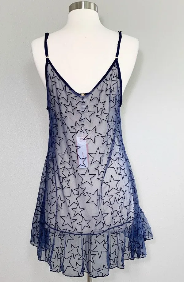 PilyQ Starry Dress in Starlight Swim Coverup Navy - Image 6