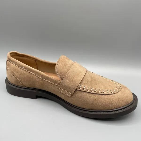 Old Navy Classic Loafers Size 7 Brown Light Academia Schoolgirl Slip on Casual - Image 4