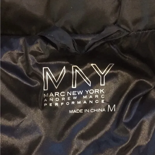 NWOT‎ Marc New York Black and Blue Puffer Vest - Image 5