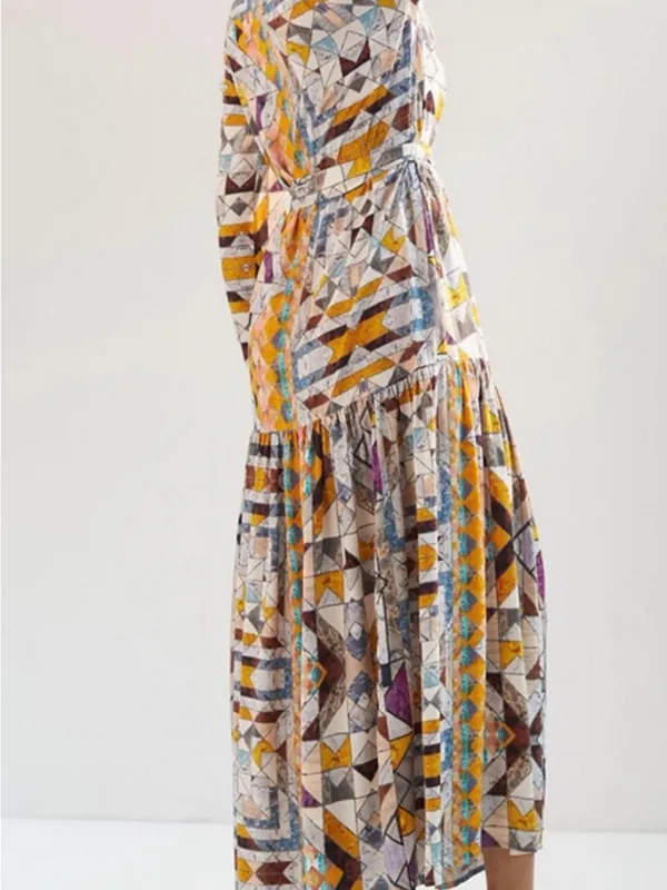 Anthropologie Flounced abstract maxi NWT - Image 2