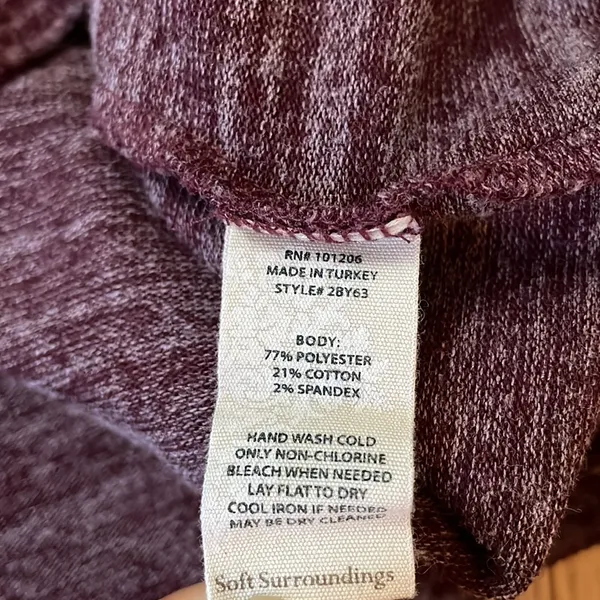 Soft Surroundings Knit Sweater Womens XL Purple Layered Minimalist Cozy - Image 8