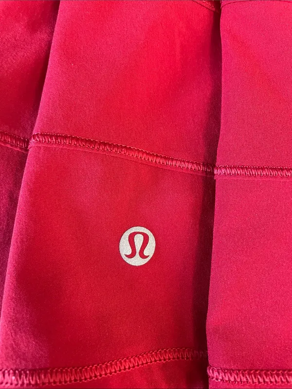 LULULEMON Pace Rival Mid-Rise Skirt in Red Alabama BAMA Logo Size 0 - Image 11
