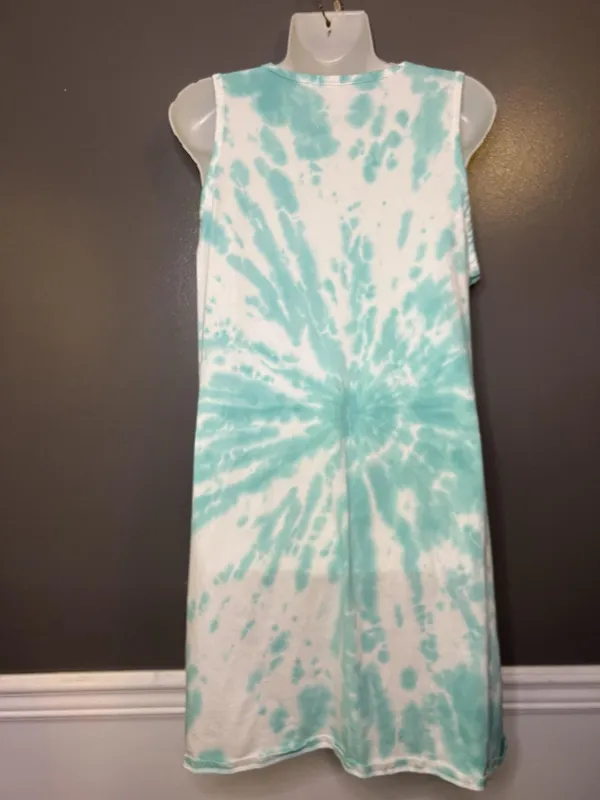 J.Crew Dress Womens Medium Blue Tie Dye Tank Jersey Midi Sundress Sleeveless - Image 6