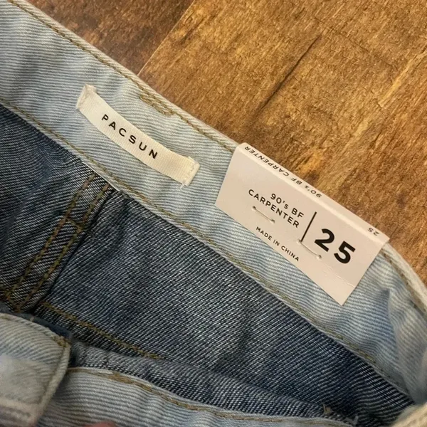 Pacsun 90s Boyfriend Y2K Baggy Carpenter Straight Jeans size 25 - Image 12