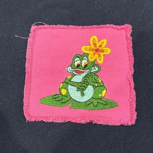 Vintage Lee Navy Frog Crewneck Sweatshirt 90’s Women’s Medium - Image 2